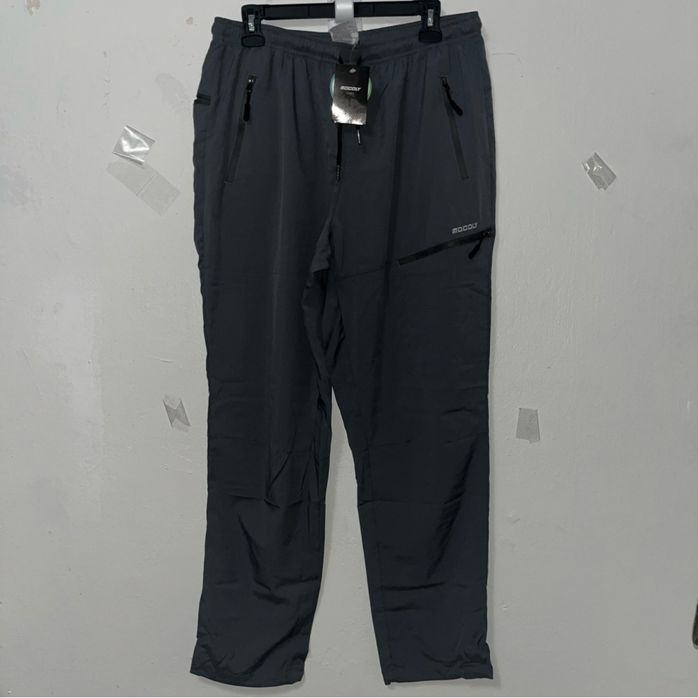 Mocoly Womens Gray Stretch Athletic Hiking Pants Size Large NWT - Picture 2 of 5